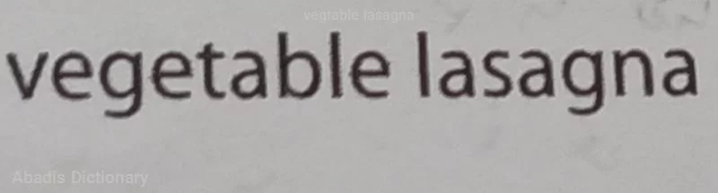 vegtable lasagna